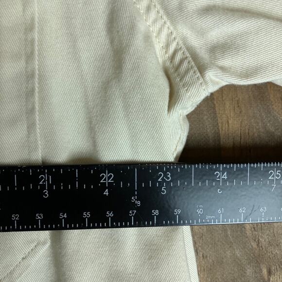 Polo Ralph Lauren Womens Shirt Winter Cream Beaded Twill Denim Button Down XXL - Picture 8 of 13